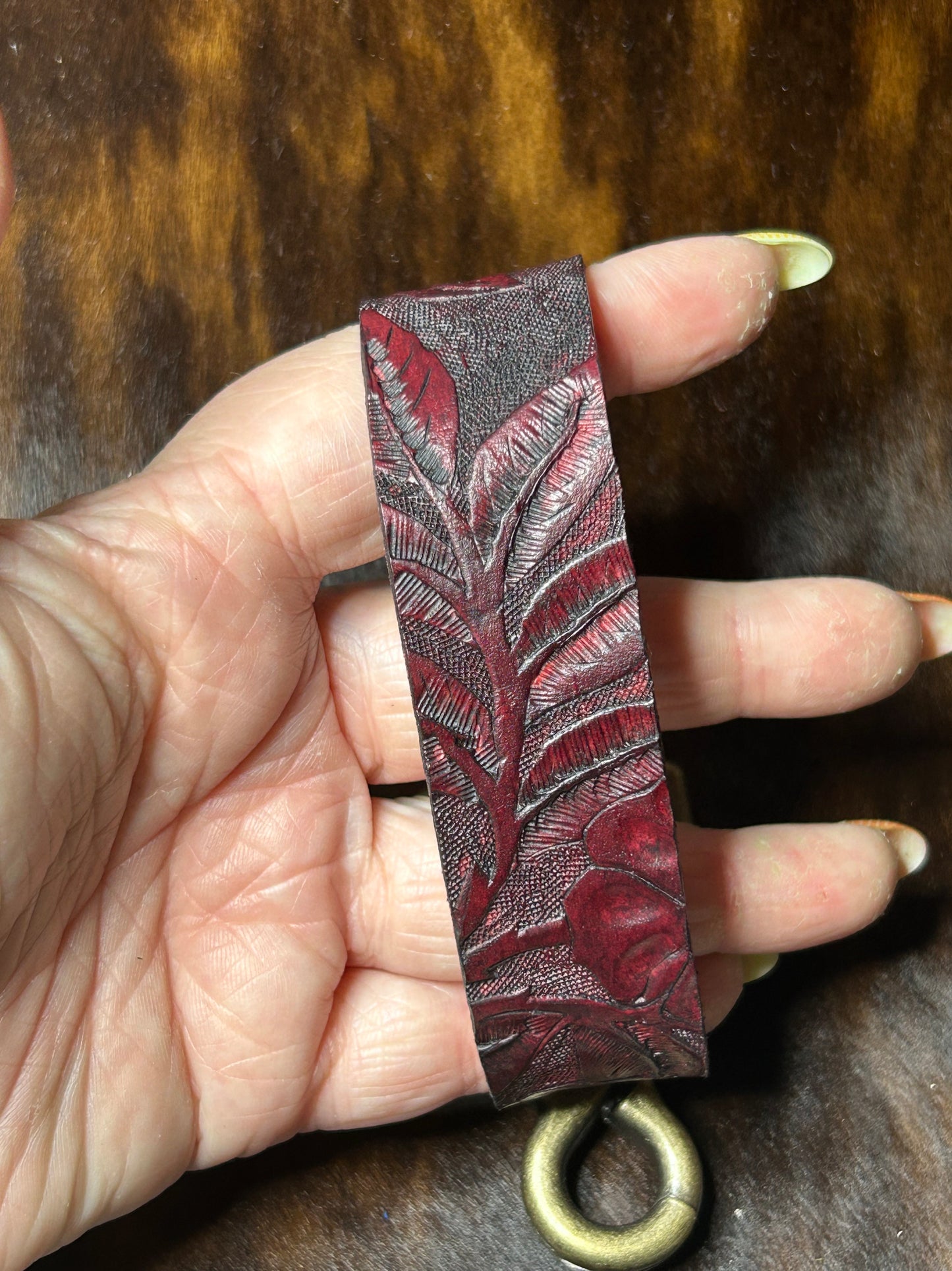 Wild rose keychain strap