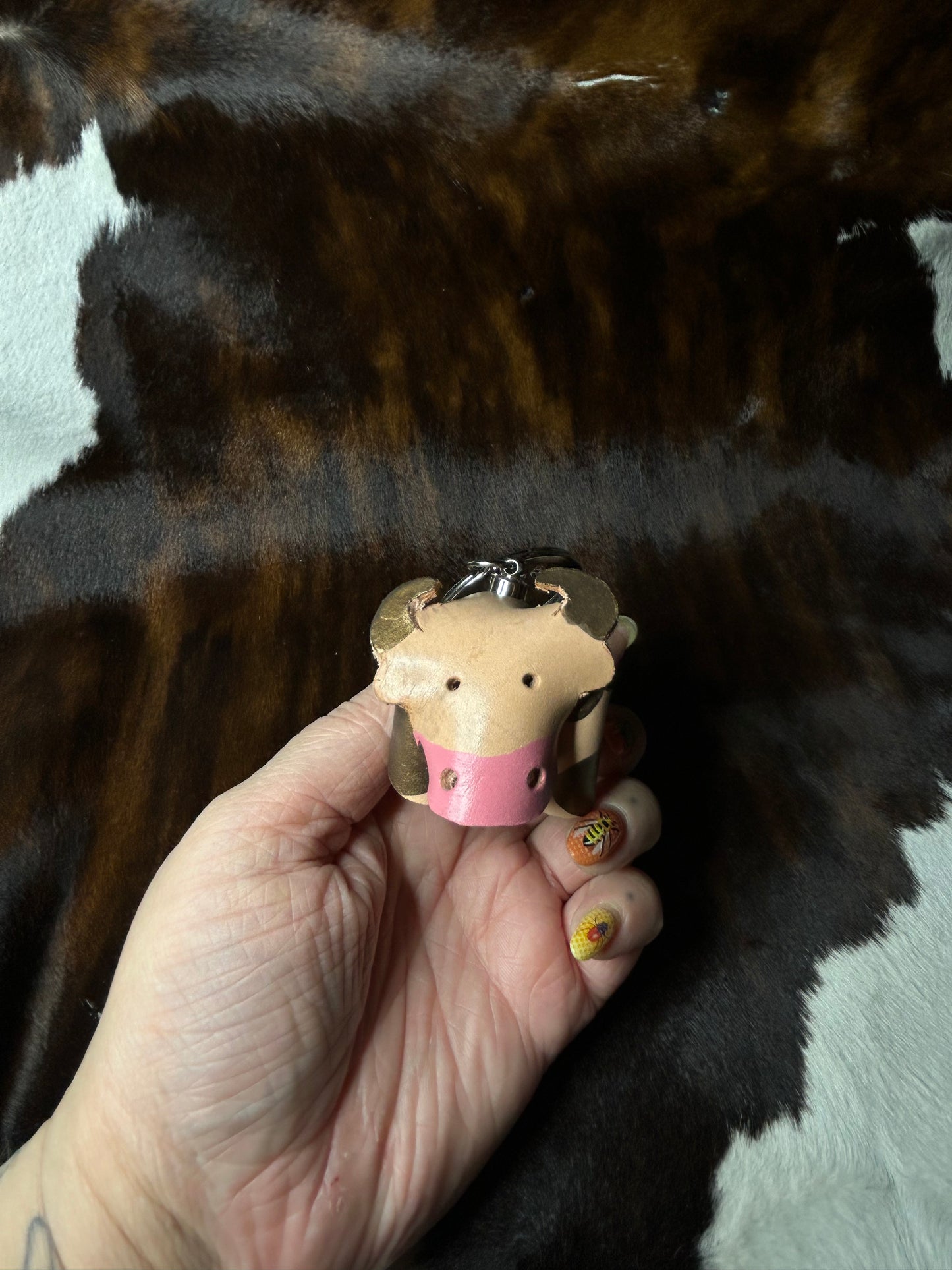 Cow keychain
