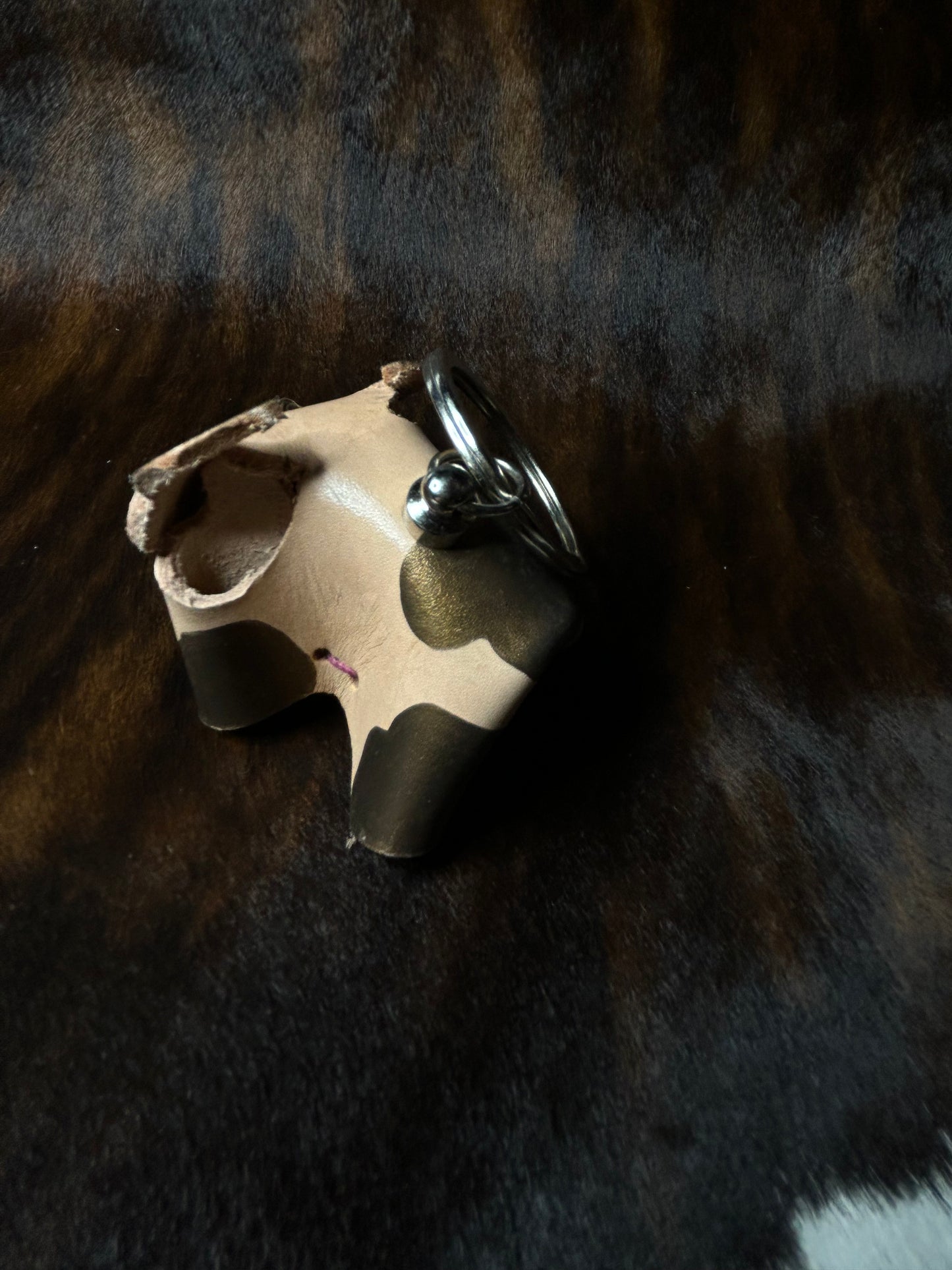 Cow keychain