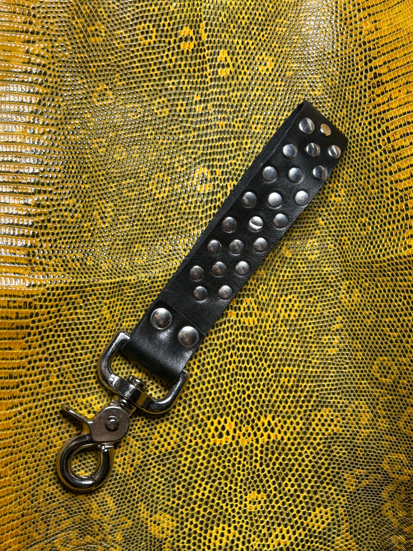 Daddy’s Belt studded keychain strap