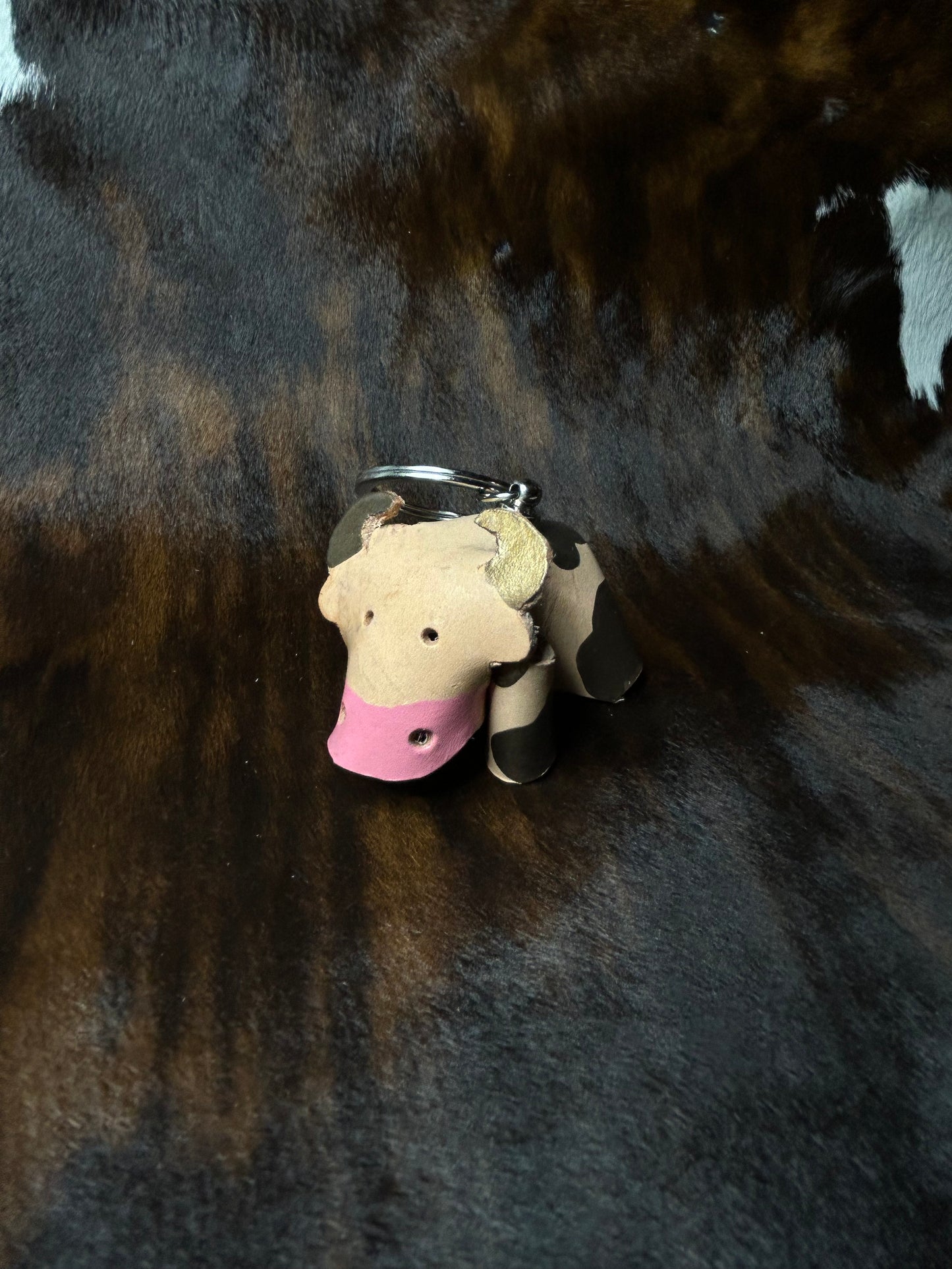 Cow keychain