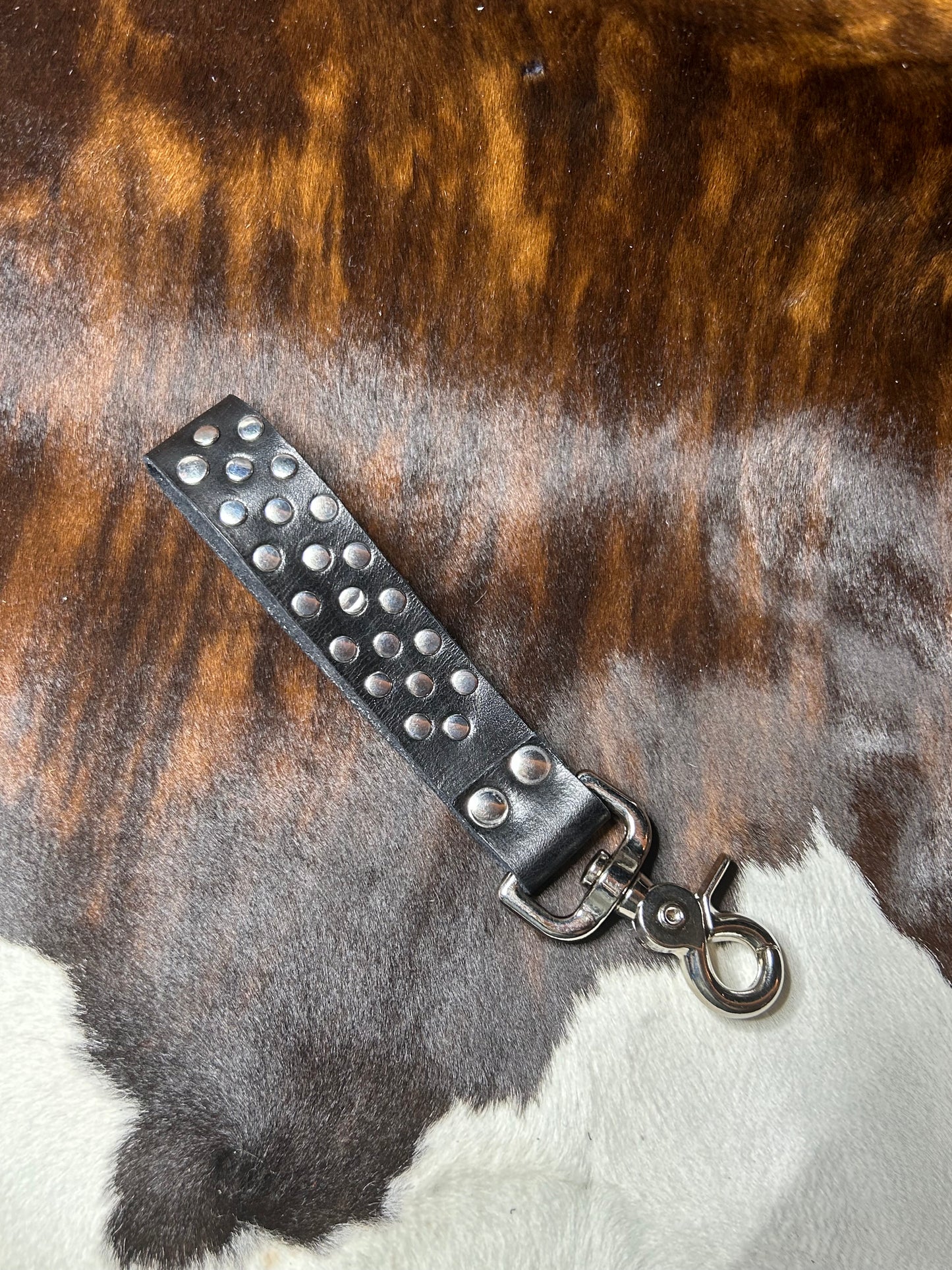 Daddy’s Belt studded keychain strap