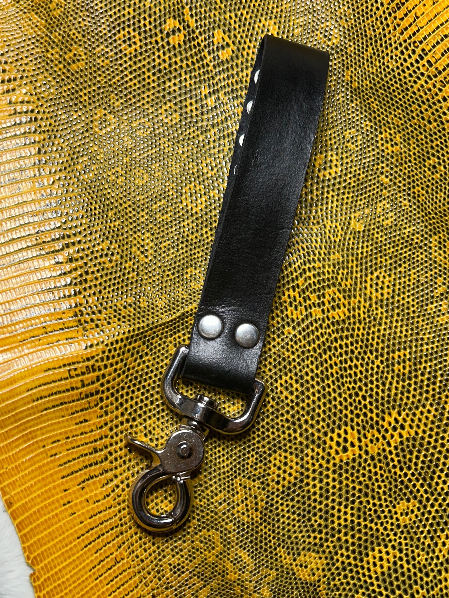 Daddy’s Belt studded keychain strap